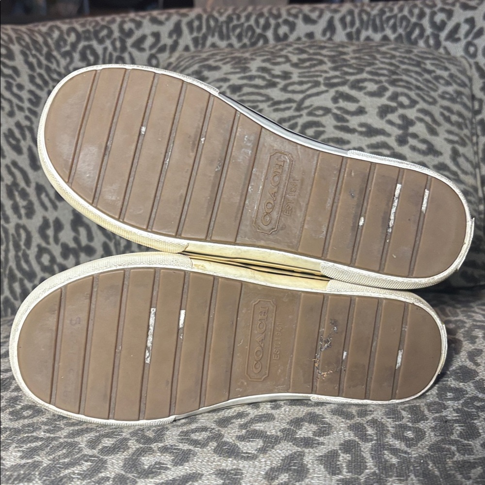 Coach Black & Cream Signature Pattern Rain Boots - Picture 7 of 11
